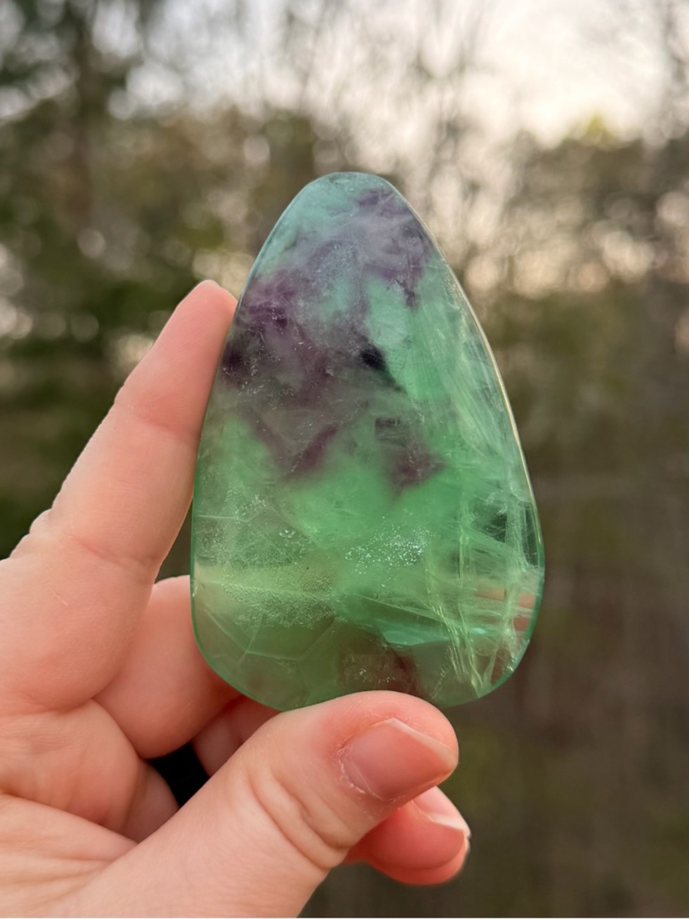 NEW! Rainbow Fluorite Egg
